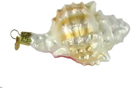 Old World Christmas Ornaments: Beach Shells Glass Blown Ornaments for Christmas Tree, Mexican Seashell
