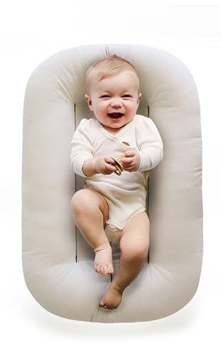 Image of Snuggle Me Organic | Baby Lounger + Place Space | Newborn Essentials | Organic Cotton, Fiberfill | Color: Natural