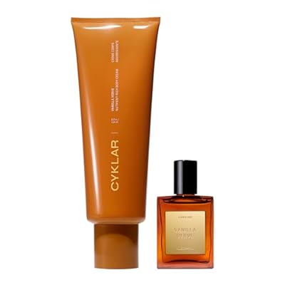 CYKLAR Nutrient Rich Body Cream. Vanilla Verve & Perfume Oil Roll-On Bundle