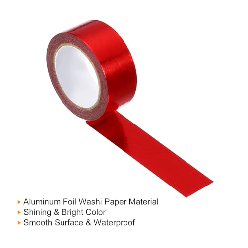 Cinta washi roja autoadhesiva que decora sin dejar residuos pegajosos 3
