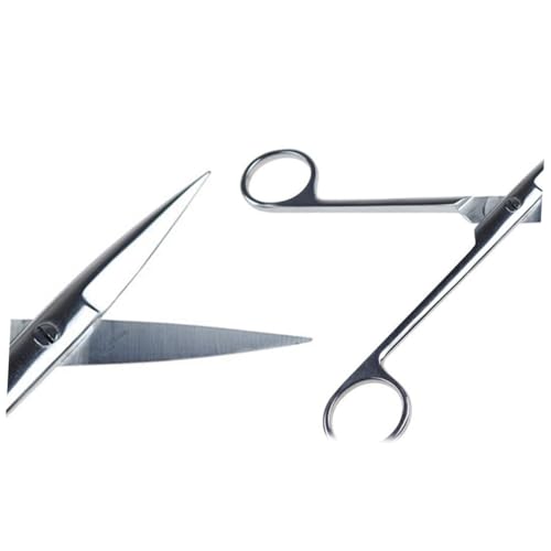 LIFKOME 2pcs Stainless Steel Pet Hair Scissors Durable Hair Trimmer for Home Salon Ergonomic Handle Straight Bending Points Professional Grooming Tools for Pets