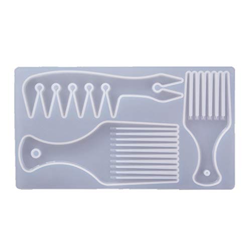XIANZI Epoxy Resin Silicone Coaster Moulds, DIY Set for Resin Art Africa Hair Comb Resin Shapes Hair Pick Mould DIY Hair Pick Afro Comb Resin Shapes