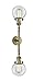 Innovations 208L-BB-G204-6 2 Vertical Bath Vanity Light, Brushed Brass