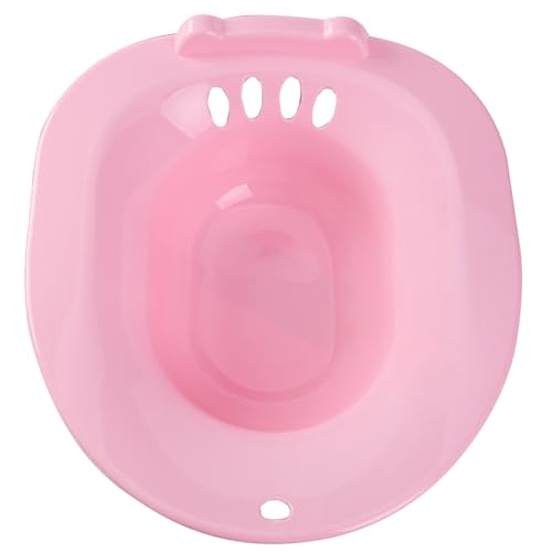 Healvian Sitz Bath Basin with Anti-Spill Hole and Non-Slip Design for Postpartum Care Pregnant Women and Elderly Bathroom Aid for and Private Parts Washing