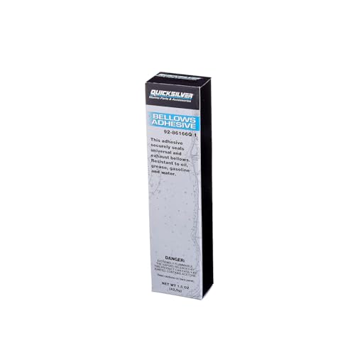 Image of Quicksilver 86166Q1 Bellows Adhesive - Resistant to Oil, Grease, Gasoline and Water - 1.5 oz Tube