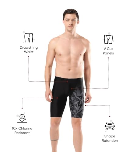 Image of Speedo Men Endurance+ High Tide Digital Print V-Cut Jammer - Arctic Glass