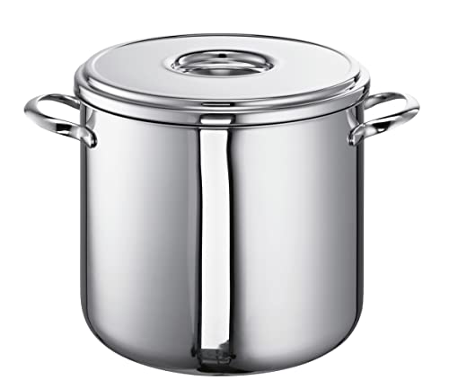 Schulte-Ufer Romana i Suppentopf mit Griffen und Deckel aus Edelstahl in der Farbe Silber 9L, Durchmesser: 24cm, 6361-24 i