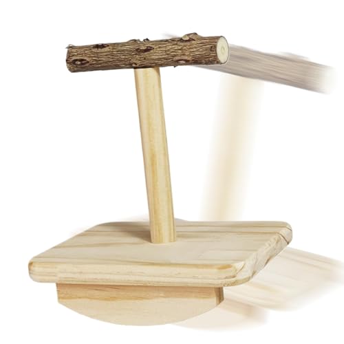 Juguete de balancín de perca para pájaros, soporte de perca para pájaros, juguete de vaso para loros, columpios de madera natural, perchas para pájaros, divertido soporte para pájaros, diseño portátil