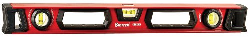 Starrett Exact KLIX24-1-N Aluminum I-Beam Magnetic Level with 3 Plastic 360° Vials, 24"