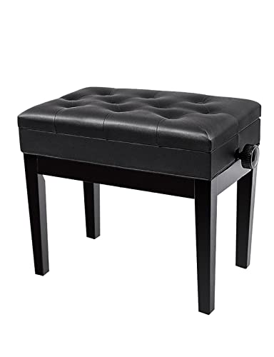 KOIAMVZW Tabouret de Piano en Simili Cuir avec Compartiment de Rangement, Cadre en Bois Massif, capacité de Charge jusqu’à 180 kg, Hauteur réglable de 10 cm, 55 x 34 x 47-57 cm, Noir - Les Beatles, Paul McCartney, John Lennon, RIngo Starr, George Harrison KOIAMVZW Tabouret de Piano en Simili Cuir avec Compartiment de Rangement, Cadre en Bois Massif, capacité de Charge jusqu'à 180 kg, Hauteur réglable de 10 cm, 55 x 34 x 47-57 cm, Noir