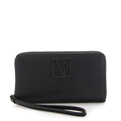 Armani Exchange Wallet Zip Around, Portefeuille Bi-Fold Femme, 20, Taille Unique