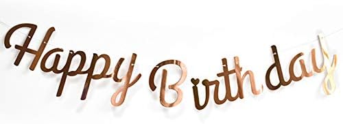 Bannière Joyeux Anniversaire Guirlande Glitter Or - 18 Lettres + Cœur, Corde 3,6m, Déco Fête Mur Fenêtre