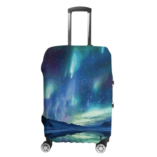 Northern Lights Printed Luggage Cover Protector, Fits 18-32 Inch Luggage