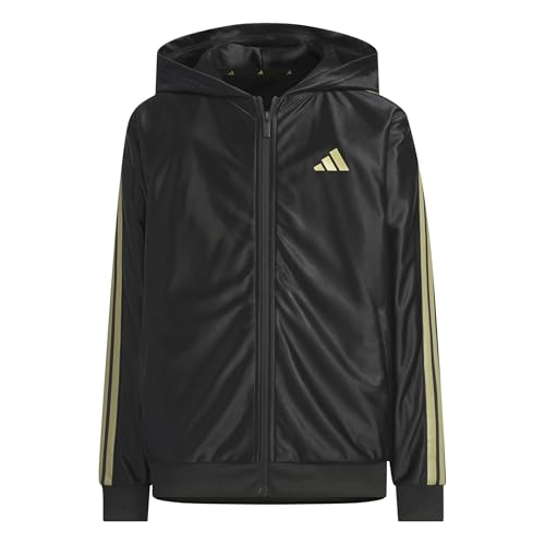 アディダス パーカー キッズ ソフトグラウンド フルジップフーディ ボーイズ F5746 ブラック/ゴールドメタリック (JZ3518) 140
