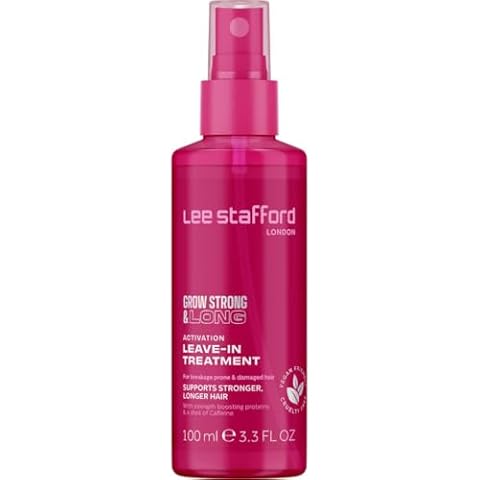 Lee Stafford Hair Growth Leave In Treatment Spray | Grow Strong & Long Collection - Best Conditioning Mist for Dry, Damaged, Frizzy Hair, 3.3 Fl Oz Cover