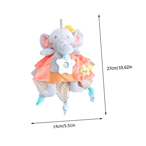 SUPVOX Burp Towel Doll Soft and Blanket Adorable Elephant Design for Soothing and Playtime Interactive Companion for Newborns2