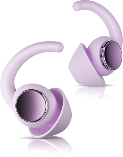 Bouchons d'oreilles de concert en silicone violet 30 dB pour festival