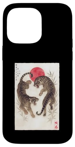 日本虎 浮世絵 木版画 江戸 美学 スマホケース iPhone 14 Pro Max 用