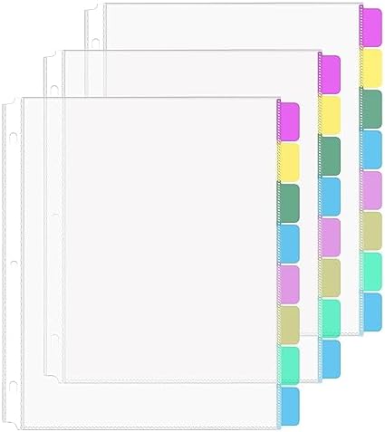 Amazon.com : Avery 8-Tab Sheet Protector Dividers, Printable Easy Peel ...