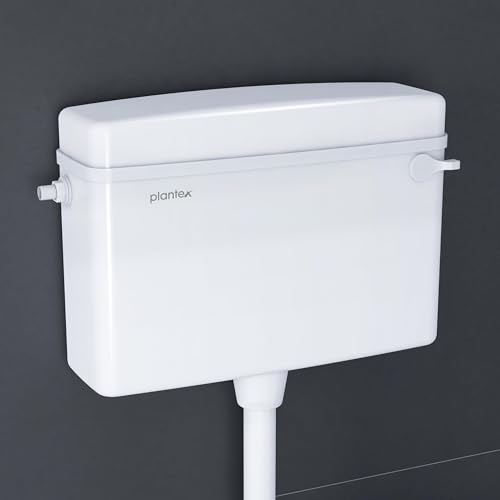 Image of Plantex Polypropylene Toilet Flush Tank /Flush Tank for Toilet with 10 LTR Water Capacity /Side Lever Cistern for Bathroom - Pack of 1 (White)