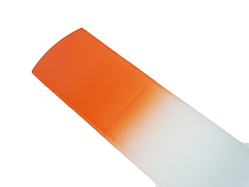 Genuine Czech Orange Crystal Glass 6 1/4 inch Spa Bar Slab Foot File