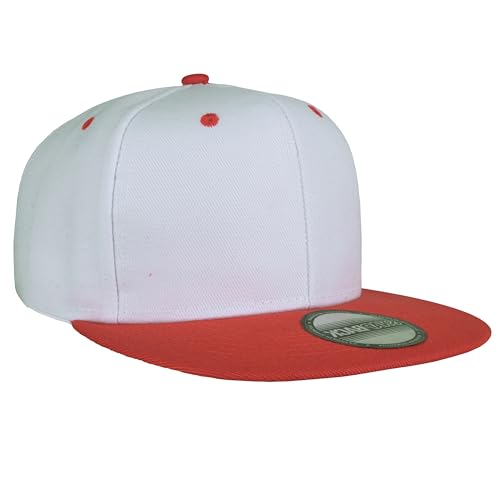 Image of Gelante Snapback Hats for Men - Flat Bill Brim Baseball Cap Hat - Plain Blank Adjustable