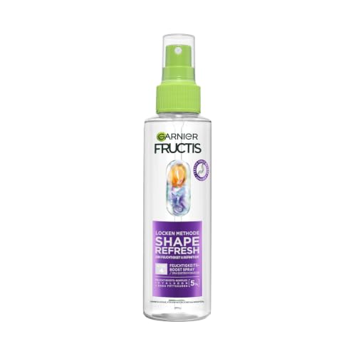 Garnier Fructis Locken Methode spray hydratant avec de lacide hyaluronique et des acides gras de karité pour cheveux bouclés formule végane 150 ml