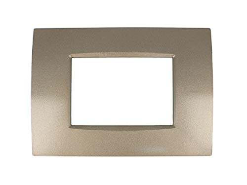 Placche Compatibile Con Bticino Living, Placche Da 3 Moduli/Posti, Colore Bronzo