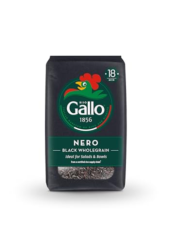 Riso Gallo Nero Vegan Black Wholegrain Rice Premium Gourmet Quality with Rich & Nutritious Whole Grain 500 g (Pack of 1)