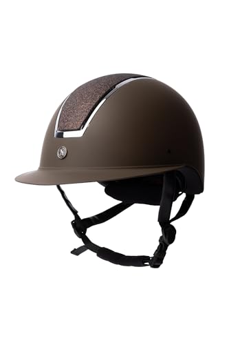 Horze Damen Reithelm Monarch Metallic Glitzer, CE EN 1384:2023, größenverstellbarer