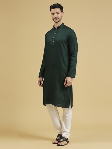 Image of Rajubhai Hargovindas Men Pure Cotton Solid Long Kurta