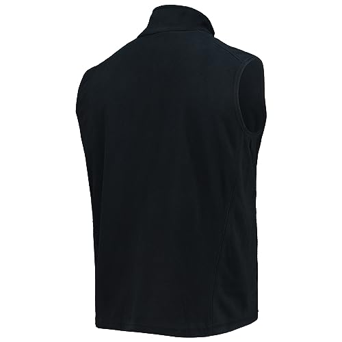 Image of dunbrooke Men's Black Minnesota Vikings Houston Fleece Full-Zip Vest