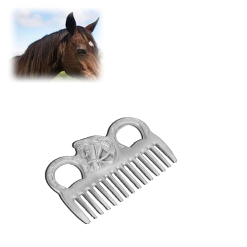 Curry Comb for Horse Mane Towing Comb for Horses Mane Comb for Horses Portable Animal Husbandry Horse Hair Metal Comb Polishing Technology Washing Opening Knot Supply