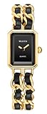 BESTKANG Rectangle Women Watches Elegant Ladies Dress Watches with Unique Stainless Steel Band (Black)
