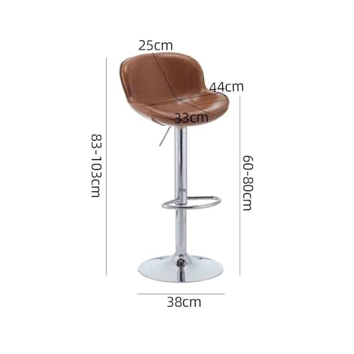 Chaise haute de bar de luxe légère avec assise blanche relevable et design