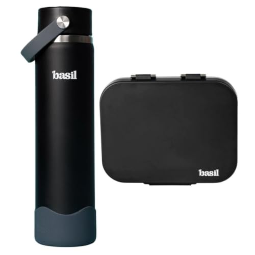 Image of Basil Bento Quad Plus & Bottle Combo - Black