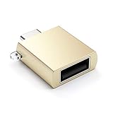 Satechi Aluminum Type-C Male to USB 3.0 Female High-Speed Adapter Converter Connector - Compatible with 2016/2017/2018 MacBook Pro, 2015/2016/2017 MacBook, Microsoft Surface Go and More (Gold)