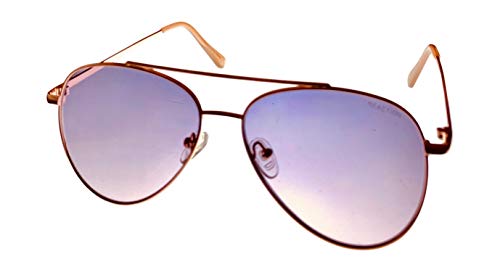 Kenneth Cole Reaction Mens Shiny Gold Metal Aviator Sunglass KC1386 28T