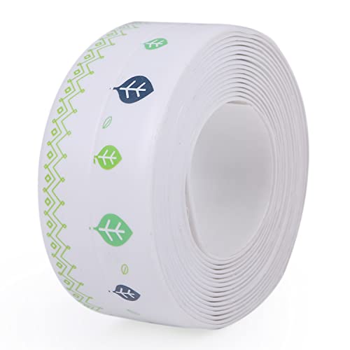 Image of Waterproof Caulk Tape, 1.5in x 10.5ft, Self-Adhesive Sealing Strip for Kitchen, Bathroom, Sink, and Toilet (Leaf)