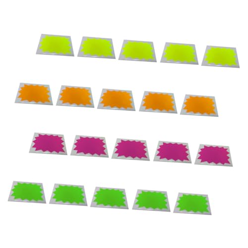 Gogogmee Sturdy Adhesive Stickers Fluorescent Stickers for Tags 2 Bags of 100 Pieces Each Retail Store Friendly