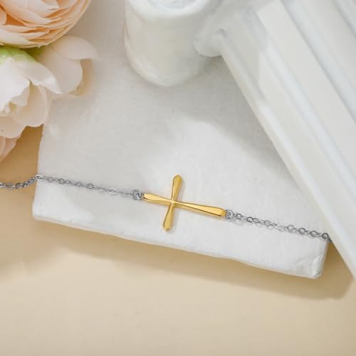 Image of 925 Sterling Silver Anklet Foot Bracelet with Crystal from Austria, Anklet Jewelry Gifts for Women 11 Inch Adjustable