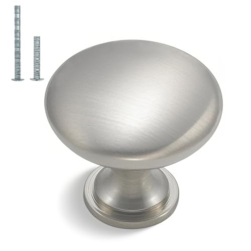 Comparison: Best Knobs For Shaker Cabinets 2 homdiy 30 Pack Cabinet Knobs Brushed Nickel Drawer Knobs - Solid Zinc Alloy Kitchen Pulls HD6050SNB Cabinet Hardware for Dresser Drawers