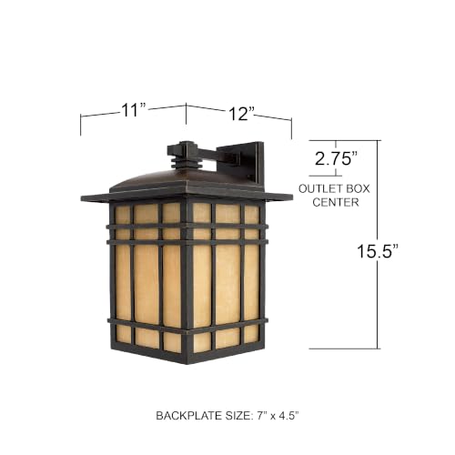 Image of Quoizel Hillcrest 16 inch Outdoor Wall Lantern, Imperial Bronze