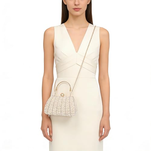 Image of Women's Evening Handbags Pearl Clutch Purse Beaded bag Bridal Clutch wedding Purse