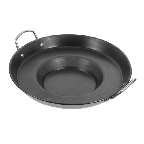 BESTOYARD Sartén Antiadherente Cóncava de Inoxidable Ligera y Resistente Panquequera Multiuso para Cocina de Inducción y Tortilla para Barbacoas y Uso Doméstico