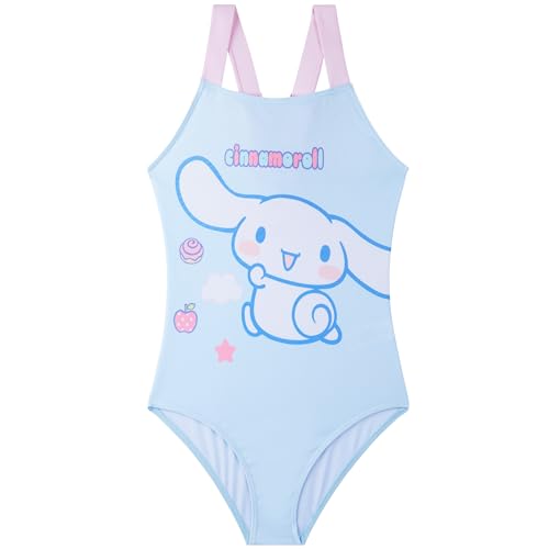 Hello Kitty Cinnamoroll Maillot de Bain Fille, Maillot de Bain 1 Piece avec Nœud Bretelles...