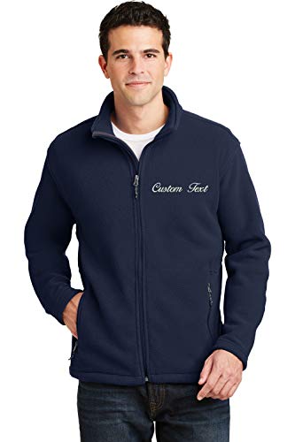 INK STITCH Men Custom Text Stitching Embroidery Value Fleece Jacket - 9 Colors2