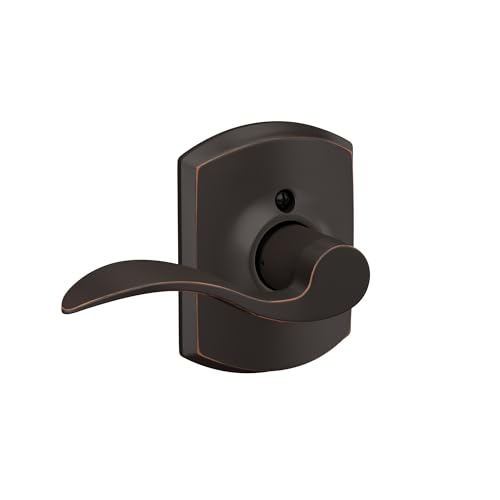 Image of SCHLAGE Accent Lever with Greenwich Trim Hall and Closet Lock in Aged Bronze