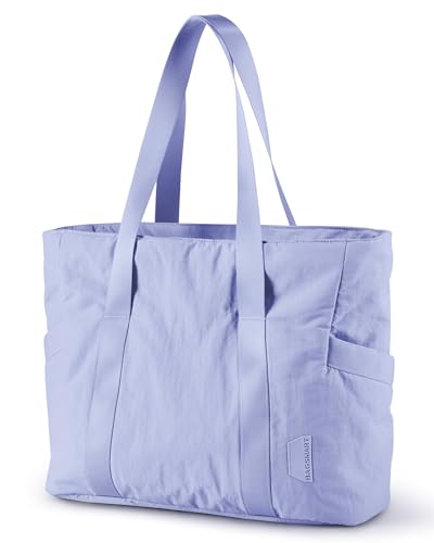 Image of BAGSMART Tote Bag for Women, Tote Bag with Zipper Work Tote with Compartments Nurse Shoulder Hanbag for Travel, Gym