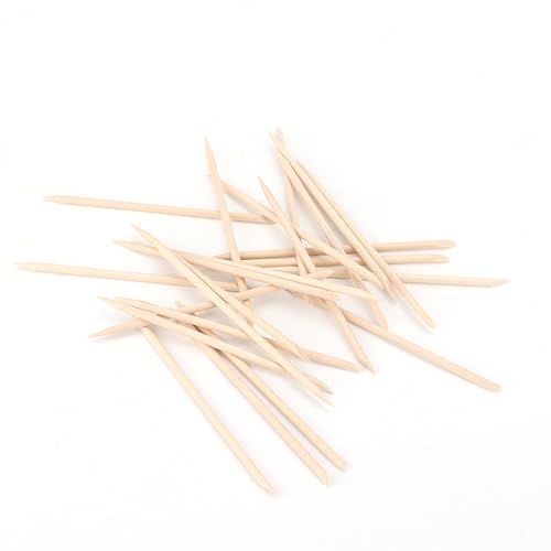 Bâtons à ongles double tête en bois pour repousse-cuticules - 6